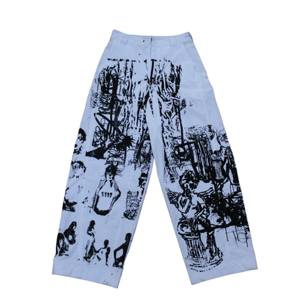Screen Printed Wide Leg pants