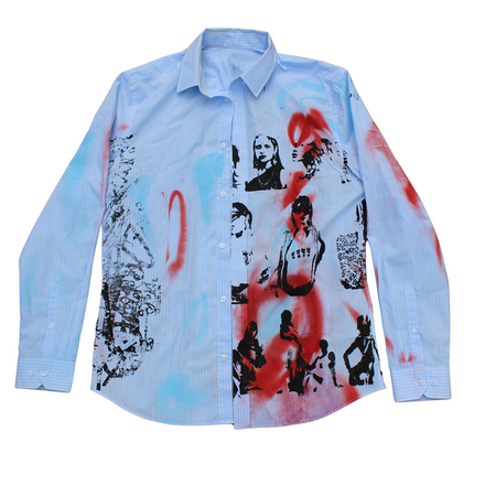 Screen Print + Graff Collard Shirt
