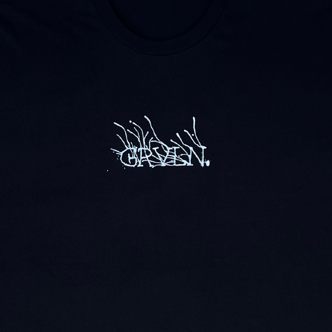 Black Tee ( Printed) Drippy GRVLN