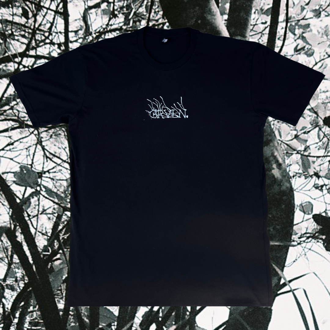 Black Tee ( Printed) Drippy GRVLN